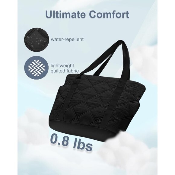 Large Water-Resistant Quilted Tote for Women - Ideal for Work and Travel - Picture 5 of 7